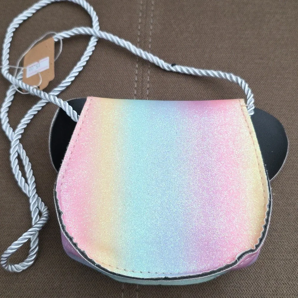 Pastel Rainbow Kids Shoulder Bag 5x5 Inches Disney Bag
